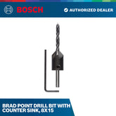 Brad Point drill bit with counter sink, 8X20